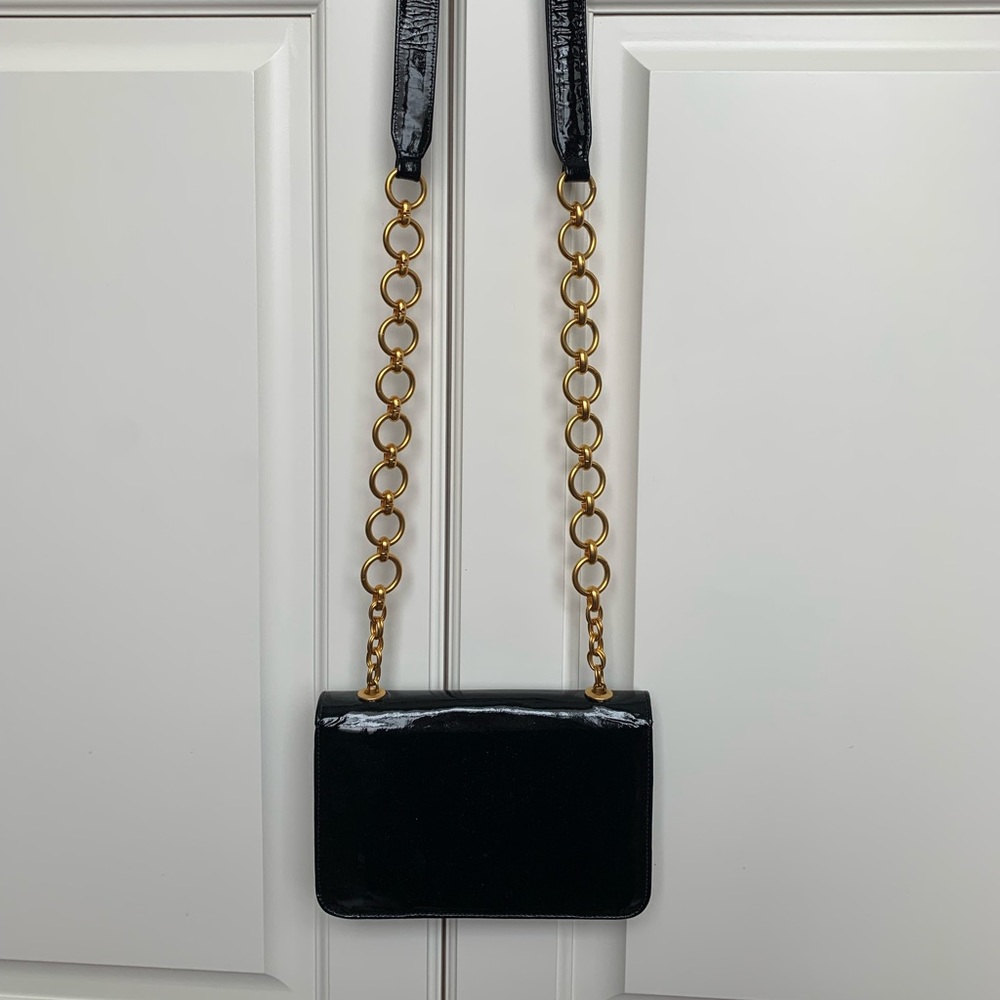 DONNA KARAN NEW YORK Vintage Patent Shoulder Bag